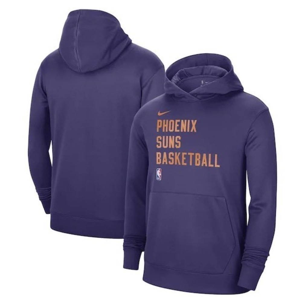 Nike Phoenix Suns NBA Basketball Dri-FIT Hoodie Purple Orange Men's Size Large‎